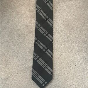 DKNY Black and Gray Plaid Men's Dress Tie